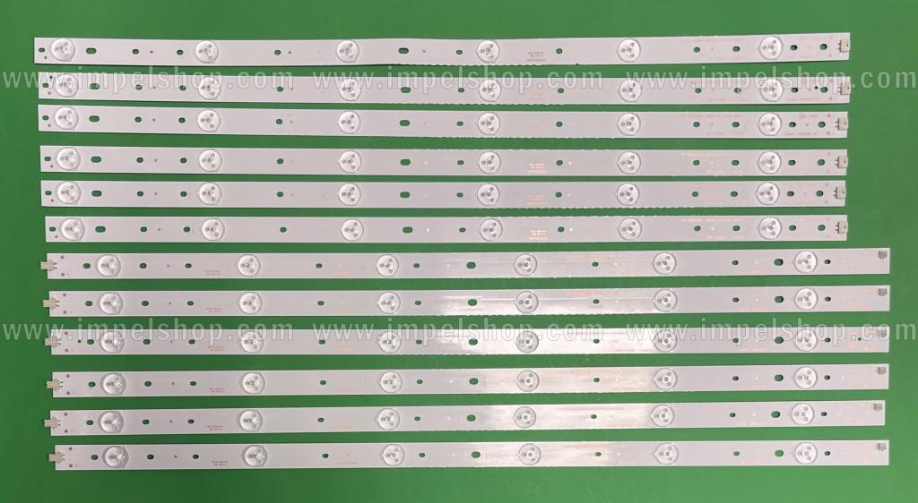 Barras De Led para TV CHANGHONG 55" set 12pcs , 6pcs X LB55020 V0 / PX55020001-3B542-D1-47J-8275 & 6pcs X LB55020 V1 / PX55020001-3B542-D1-47J-8275