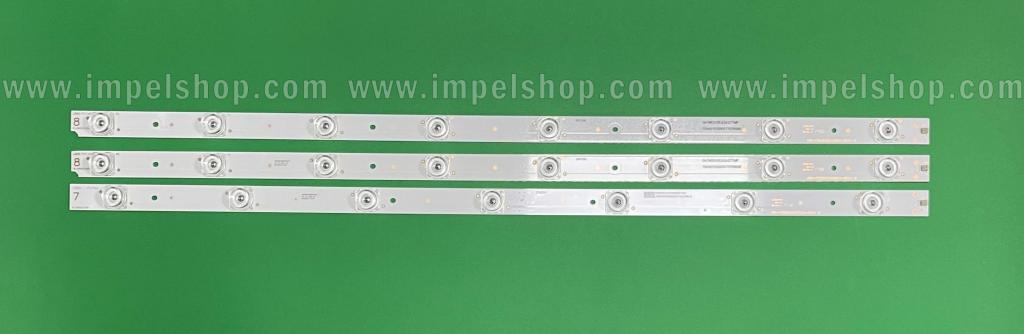 Barras De Led para TV SHARP 32" 3pcs , 2pcs X CRH-P3235350108529 -REV1.1 B , 8LED & 1pcs X CRH-P3235350107529 -REV1.1 B , 7LED , 3V ,