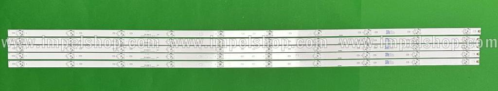 Barras De Led para TV HISENSE 55" set 5pcs X CRH-BK55S1U51S3030T05107BE-REV1.3 I , 10LED , 3V , 1056MM