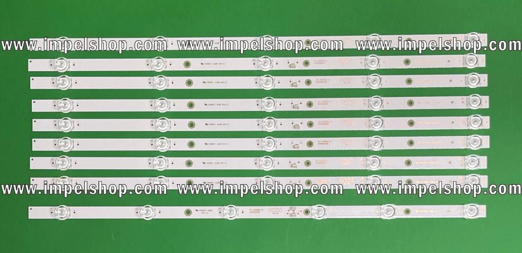 Barras De Led para TV ASANO 55" set 9pcs , 8pcs X HY-A550E3-A , 4LED , 3V , 520MM & 1pcs X HY-A550E3-B , 5LED , 3V , 520MM