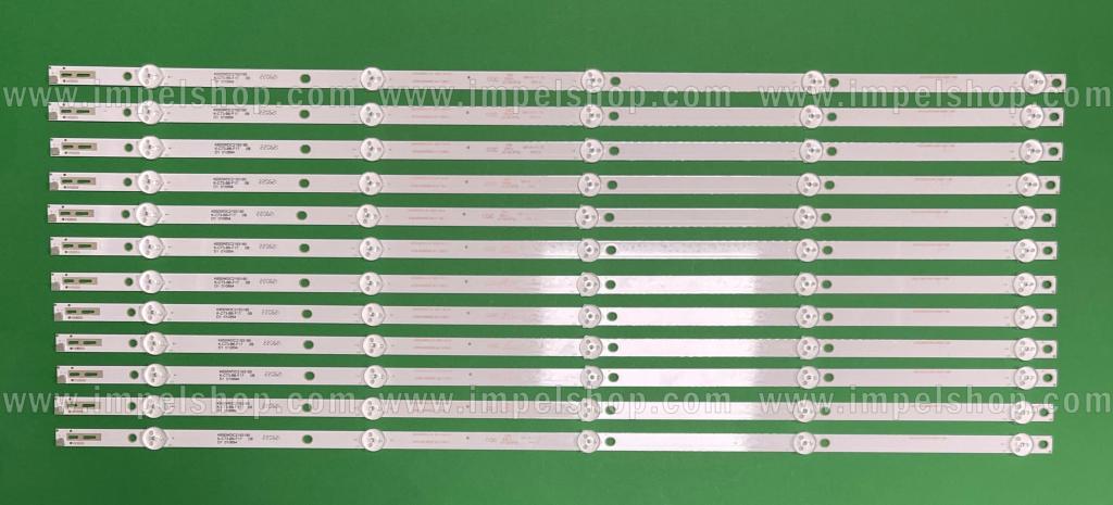 Barras De Led para TV PHILIPS / MANTA 65" set 12SZT X K650WDC2 A1 / 4708-K65WDC-A1113N21 , 5LED , 6V , 666MM