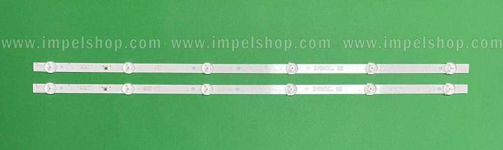 Barras De Led para TV POLARLINE 32" set 2pcs X 32HR330M06AA V5 CY 2*6-3030-300MA-36V 32DN 6*2 HR-49518-00732 LE4RB2U0-E-K , 6LED , 6V , 580MM