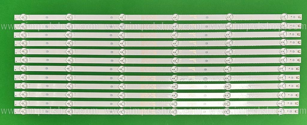 Barras De Led para TV RCA 55" set 12pcs X DLED65SMD 12X6 , 6LED , 3V , 617MM ,