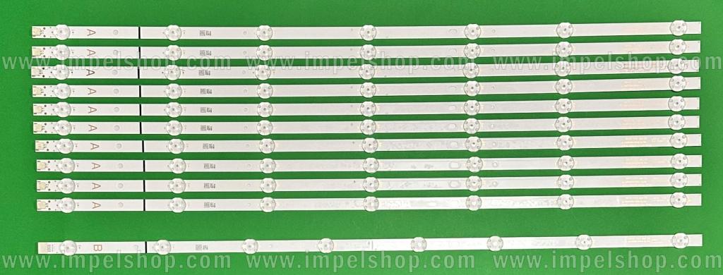 Barras De Led para TV VESTEL 65" set 11pcs , 10pcs X JL.D65071330-078AS-M_V02/ VESTEL 650LED A-TYPE Rev02 , 7LED , 3V , 716MM & 1pcs X JL.D65042330-078AS-M_V02/ VESTEL 650LED B-TYPE Rev02 , 8LED , 3V , 707MM ,