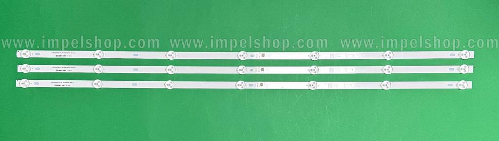 Barras De Led para TV MANTA 40" set 3pcs X HRS_SQY40A114_3X7_2W_MCPCB 12mm_V1 , 7LED , 756MM , 3V ,