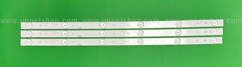 Barras De Led para TV PHILIPS 28" set 3pcs X GC275D06-ZC14F-03 , 6LED , 3V , 520MM , PHILIPS PART NUMBER : 303GC275031 ,