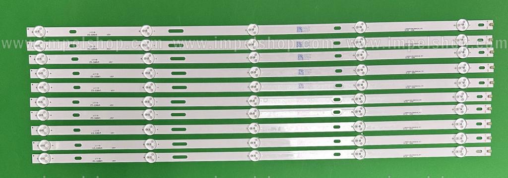 Barras De Led para TV TCL 65" set 10pcs X JL.D65051330-006AS-M_V01 6519N 12MM 308056519NDTZ002 , 5LED , 6V , 607MM ,