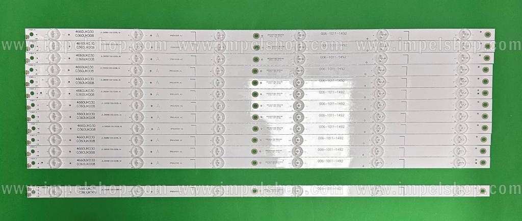 Barras De Led para TV SHARP 60" set 13pcs , 12pcs X JL.D60061330-020BL-M , 4660UK030 & 1pcs X JL.D60061330-020BR-M , 4660UK031 , 6LED , 650MM , 3V ,