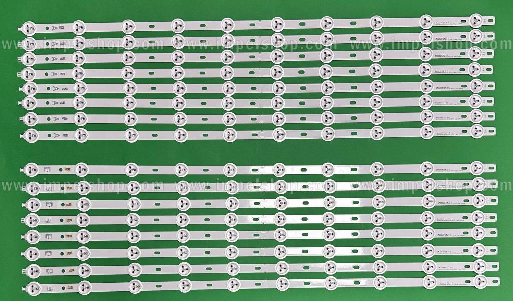 Barras De Led para TV SAMSUNG 55" set 16pcs , 8pcs X SVS550A80_REV6.3_10LED_A type_130626 & 8pcs X SVS550A80_REV6.3_10LED_B type_130626 , BN96-01168A ,