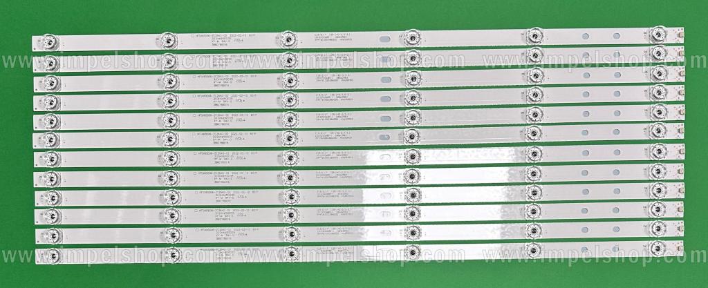 Barras De Led para TV SAMSUNG 65" set 12pcs X HFSX65D06-ZC26AG-02E 6S1P 303HX650035E HX650M03 , 6LED , 3V , 654MM ,