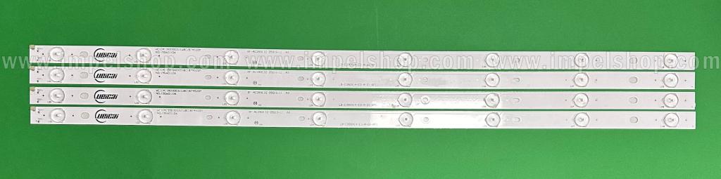 Barras De Led para TV HITACHI 39" set 4pcs x LB-C390X14-E3-A-G1-RF1 RF-AC390E32-0501S-11 A3 , 8LED , 3V , 745MM ,