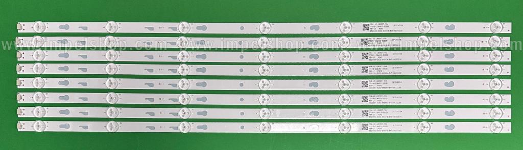 Barras De Led para TV TCL 65" set 8pcs X TCL65D07-ZC22AG-03E 303TC650042 65D1200-3030-649X14-8x7-190322 65HR332M07A3 4C-LB650T-HRE , 7LED , 3V , 650MM ,