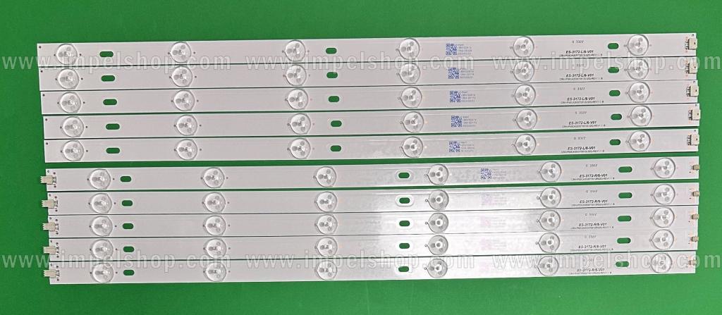 Barras De Led para TV SHARP 50" set 10pcs , 5pcs x CRH-P50CA3535T0512L52Q-REV1.1 B & 5pcs x CRH-P50CA3535T0512R52Q-REV1.1 B , 6LED , 501MM, 3V ,