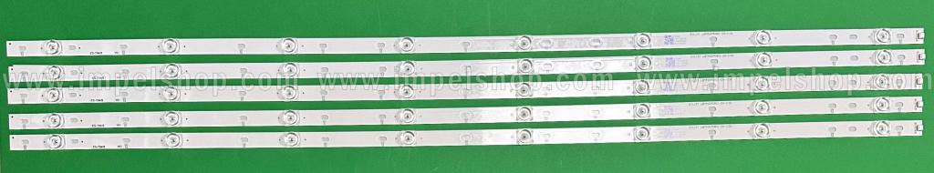 Barras De Led para TV PHILIPS 43" set 5pcs x LBM430M0801-EN-1 E466169 XY-MH 94V-0 LB4310D V0_00 705TLB43B33LBH05E , 8LED , 830mm, 3V ,