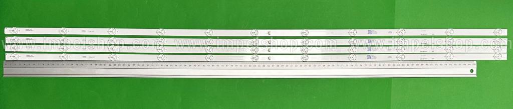 Barras De Led para TV LG 55" set 4pcs x 4C-LB550T-HRZ 55HR332M11A0 55D2000 , 11LED, 1070MM , 3V ,