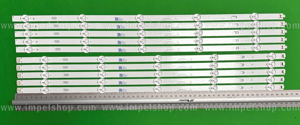 Barras De Led para TV XIAOMI 55" set 10pcs , 5pcs x MI55T20LB_10X5_MCPCB_A_V3 , 5LED , 552MM & 5pcs x 0829 MI55T20LB_10X5_MCPCB_B_V3 0829 , 5LED , 552MM ,