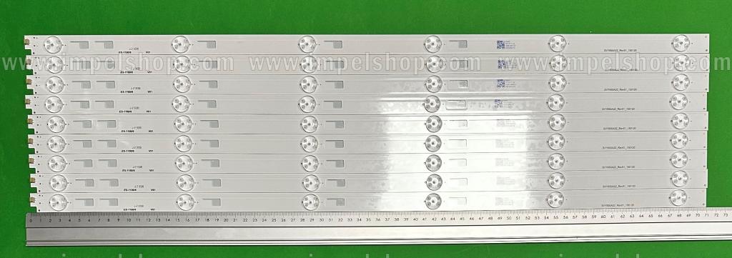 Barras De Led para TV SONY 65" set 10pcs x SVY650A22_Rev01_6LED_150120 SVY650A22 , 6LED, 710MM , 3V ,