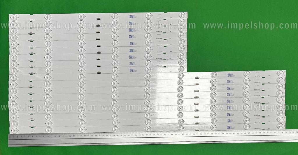 Barras De Led para TV SONY 65" set 18pcs , 9pcs x 65039D915SN1L , 9LED , 750MM , 12V & 9pcs x 65039D915SN1R , 6LED, 480MM , 12V , SBT65 ,