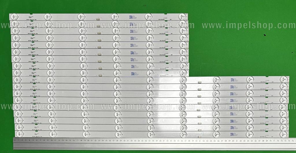 Barras De Led para TV SONY 65" set 18pcs , 9pcs x 65039D915SN1L , 9LED , 750MM , 12V & 9pcs x 65039D915SN1R , 6LED, 480MM , 12V , SBT65 ,