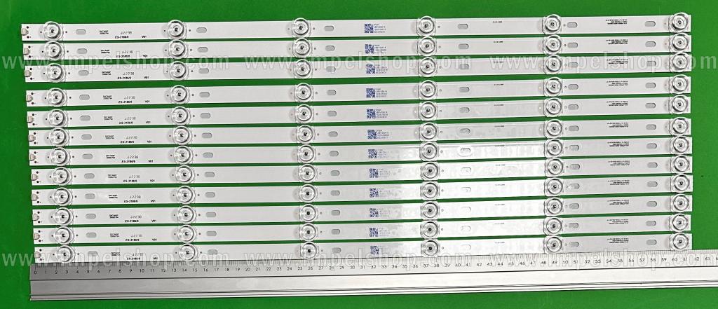 Barras De Led para TV AKAI 65" set 12pcs x JS-D-JP65EK-062EC JS-D-JP65EU-062EC , 6LED, 616MM , 6V ,