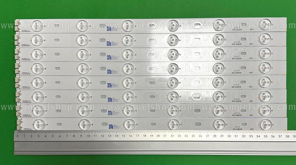 Barras De Led para TV TCL 39" set 8pcs X (TMT)39F3300-8x6 , 4C-LB3906-YH4 , 4C-LB3906-YH1 , 4C-LB3906-YH2 , 6LED , 381MM , 3V ,