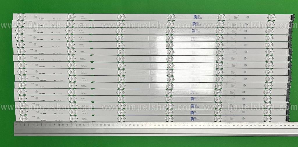 Barras De Led para TV SONY 65" set 16pcs x 20LS65 , SONY PART NUMBER : 1-007-328-11 , 1-005-939-11 , 6LED , 650MM , 12V ,