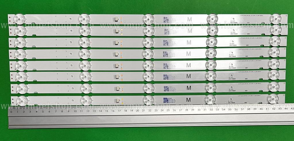 Barras De Led para TV SONY 50" set 8pcs x LM41-00541A L3_PTT_M_E0_FAP_S5_1_R1.0_RAV_1.0 , 8LED , 439MM , 3V ,