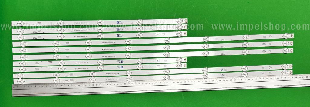 Barras De Led para TV VESTEL 65" set 10pcs , 2pcs x RF-CF650001AE30-0801 & 3pcs x RF-CF650001CE30-0801 & 3pcs x RF-CF650001DE30-0501 & 2pcs x RF-CF650001BE30-0501 ,