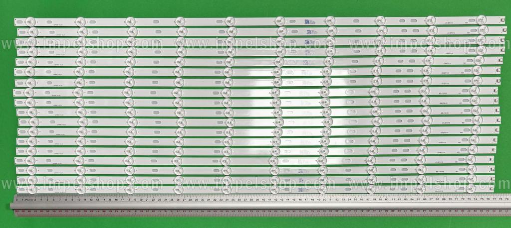 Barras De Led para TV PHILIPS 70" set 18pcs X LB7000C V0_00 LB-GM3030-GJ0D227018X10PC99-T  CV700U1-T01 705TLB70B339DT00L , 10LED, 770MM , 3V ,