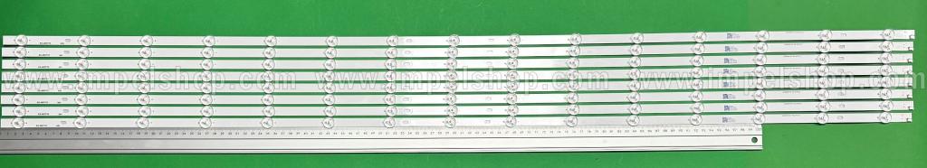 Barras De Led para TV PHILIPS 58" set 8pcs x LBM580M1501-AK-2(HF)(O) 210BZ15D0B339DR00E , 15LED , 1198MM , 3V ,