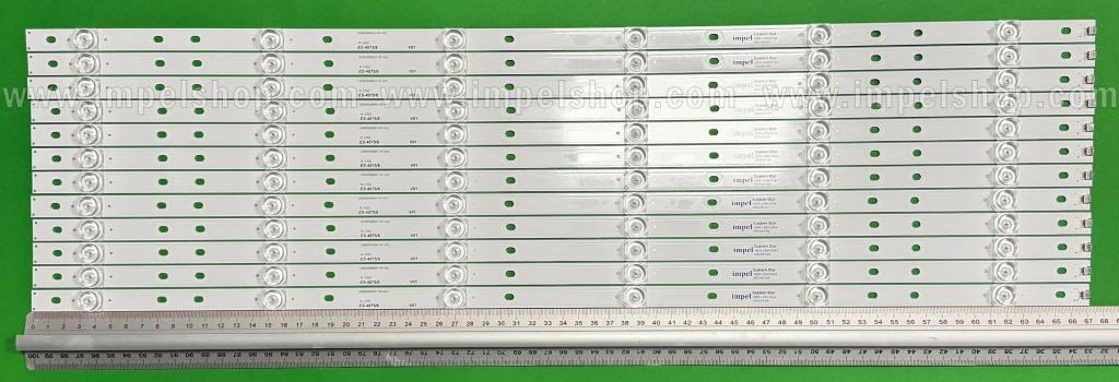 Barras De Led para TV PHILIPS 65" set 12pcs x LBM650M0601-HF-4(0) CRH-AA65AHZ23030120693EREV1.0 LB-GM3030-GJ0D226512X6PCT9-Y , PHILIPS PART NUMBER : 705TLB65B33LBP00E 996592000874 , 6LED, 675MM , 3V ,