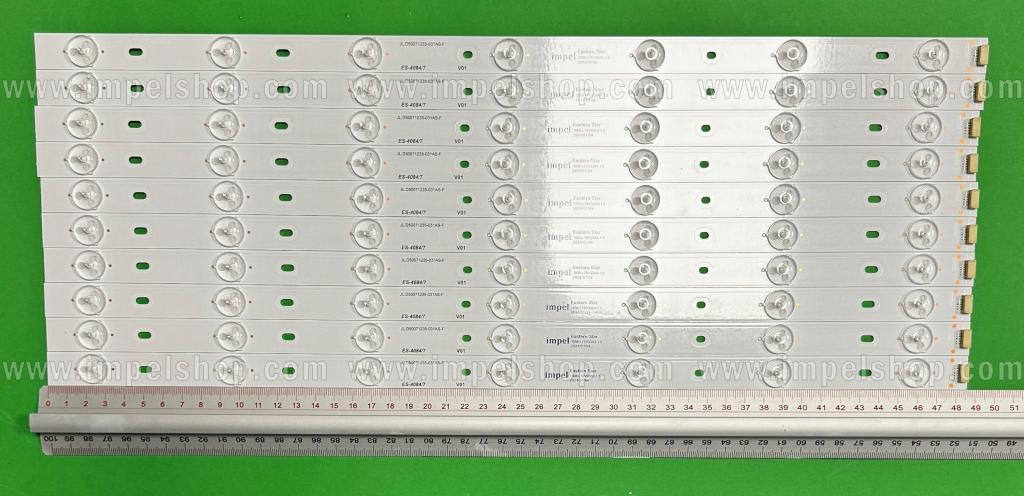 Barras De Led para TV MANTA 50" set 10pcs X JL.D50071235-031AS-F , 7LED , 487MM , 3V ,