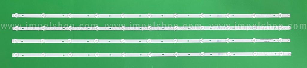 Barras De Led para TV PHILIPS 50" set 4pcs X LB-DM3030-GJD3X3504X11AM92-1-Y LBM500M1101 , 11LED , 972MM